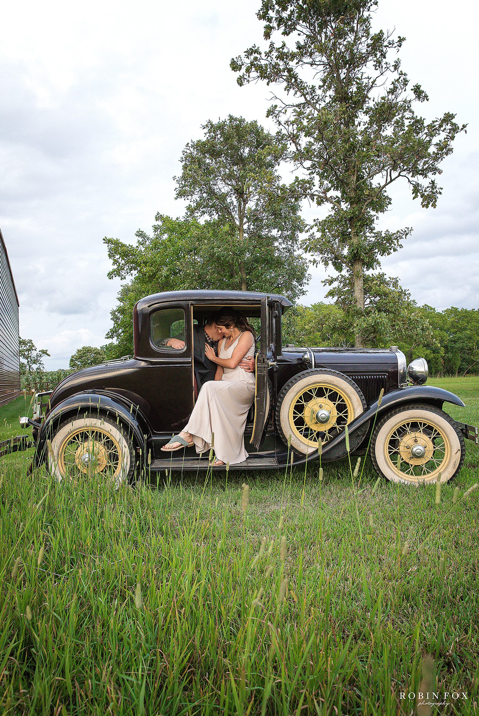 1930 Ford Wedding Couple